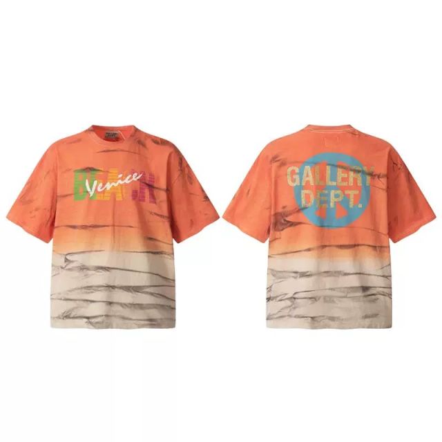 Gallery DEP Tie-dye Gradient Bronzing Letters Tee