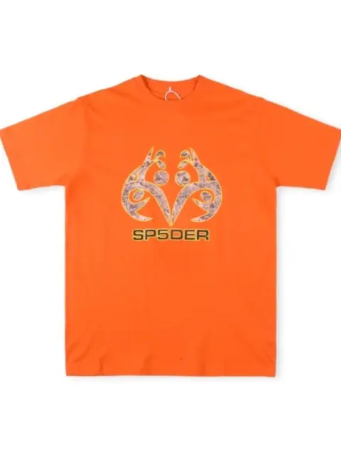 Spider Antler Style Back Abstract Letter Print Tee