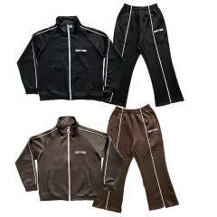Sp5der WorldWide Track Jacket Pants Black Brown