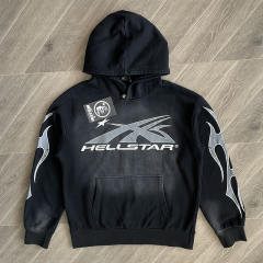 Hellstar Studios Uniform Hoodie Washed Black