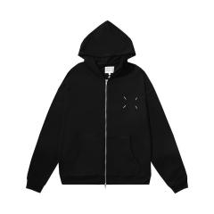MM6 Basic Zip Hoodie Black