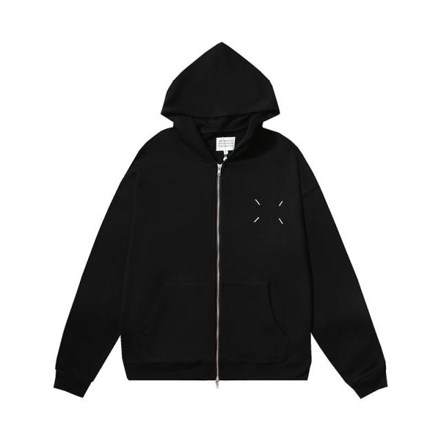 MM6 Basic Zip Hoodie Black