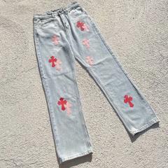 Chr0me  Hearts Pink Cross Jeans