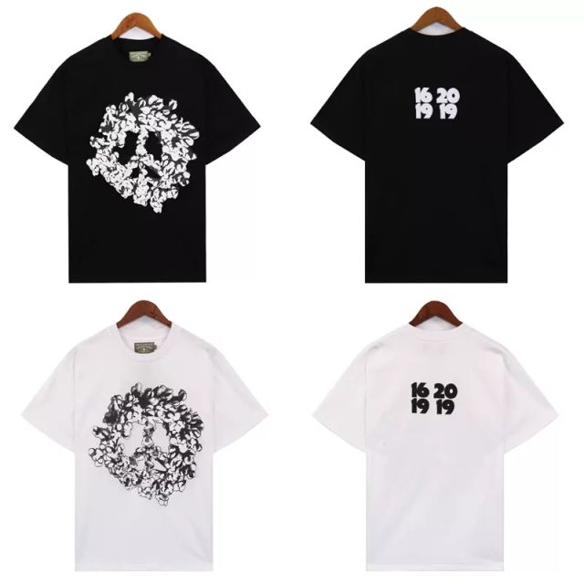 Denim Tears White Kapok Printing Tee Black White