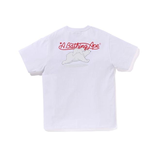 Bape Polar Bear Print Tee Black White
