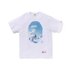 Bape Polar Bear Print Tee Black White