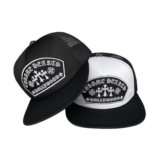 CH Three Crosses Cap Black White