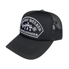 CH Three Crosses Cap Black White