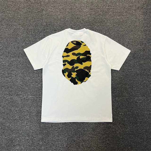 1:1 Bape Yellow Green Big Head Tee White Black