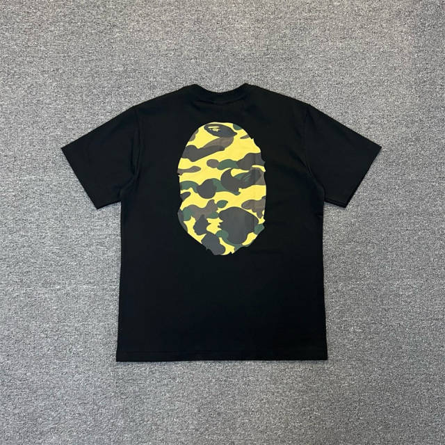 1:1 Bape Yellow Green Big Head Tee White Black