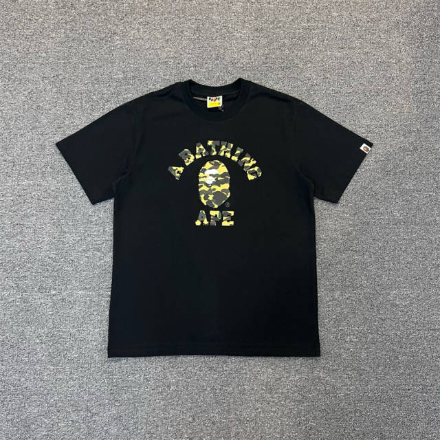 1:1 Bape Yellow Green Small Head Tee White Black