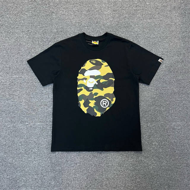 1:1 Bape Yellow Green Big Head Tee White Black