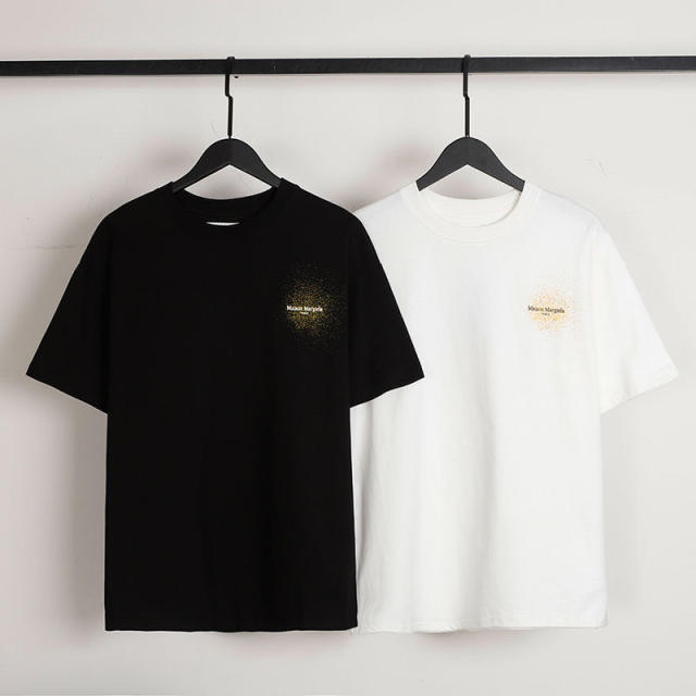MM6 Color Spray Painting Tee Black White
