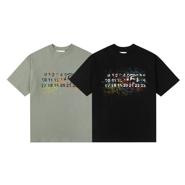 MM6 Color Calendar Tee Black Grey