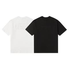 MM6 Simple Embroidery Letters Tee Black White