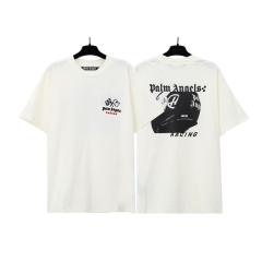 Palm Angels Black Ship Printed Shirt White