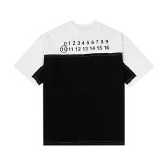 MM6 Black And White Splicing Tee