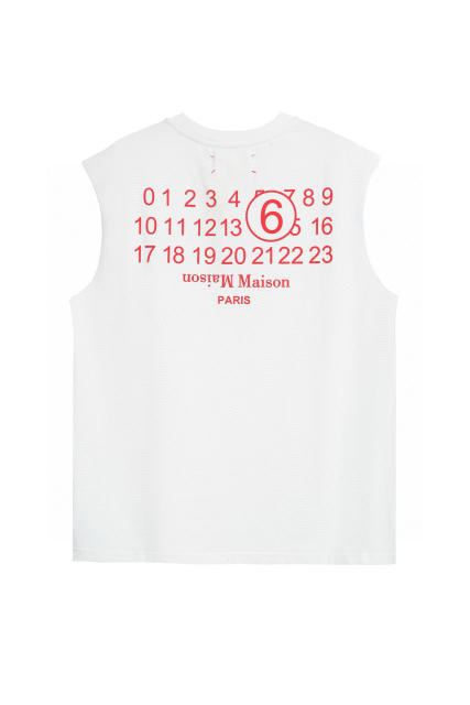 MM6 Basic Vest  White And Black
