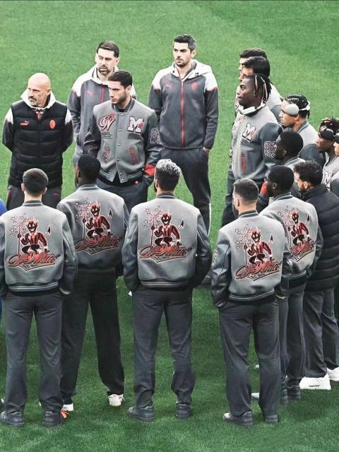 OW AC Milan Embroidered Devil Jacket