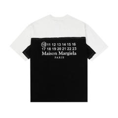 MM6 Black And White Splicing Tee