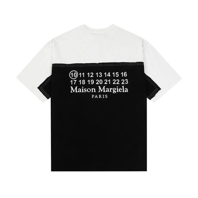 MM6 Black And White Splicing Tee