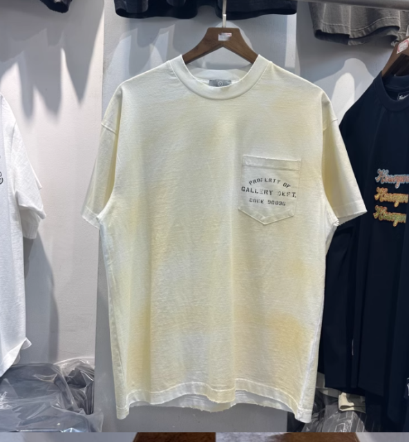 Gallery dept letter print distressed short sleeved T-shirt