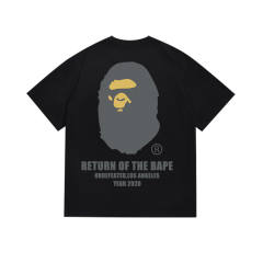 Bape A Bathing Ape Big Logo T-Shirt Tee Black White