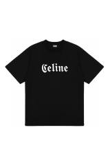 C Gothic Font T-Shirt White Black Beige