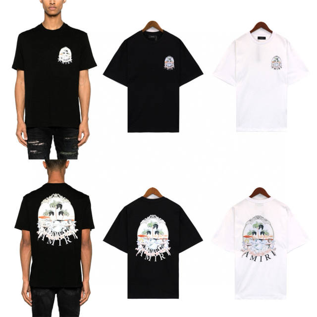 Amiri 24SS Angel Tree T-Shirt Tee Black White