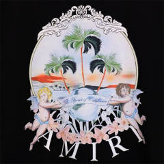 Amiri 24SS Angel Tree T-Shirt Tee Black White
