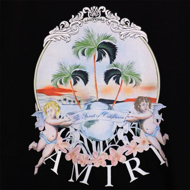 Amiri 24SS Angel Tree T-Shirt Tee Black White