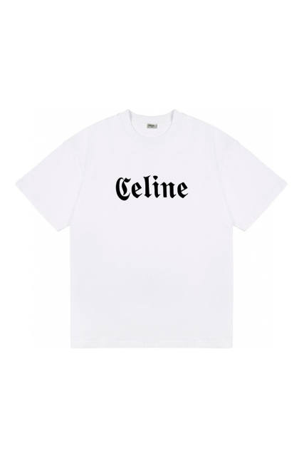 C Gothic Font T-Shirt White Black Beige