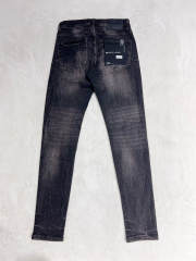 [Best Quality]1:1 PURPLE BRΑND Crack Jeans Black