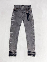 [Best Quality]1:1 PURPLE BRΑND Jeans Side Pleated Jeans Gray