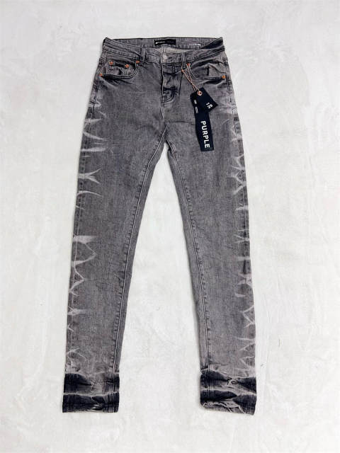 [Best Quality]1:1 PURPLE BRΑND Jeans Side Pleated Jeans Gray
