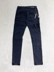 [Best Quality]1:1 Amir* Black Embroidered Logo Jeans