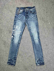 [Best Quality]1:1 Amir* Embroidered Logo Jeans Blue