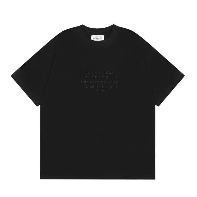 Maison Margiela MM6 Dot Embroidered Numbers T-Shirt Black