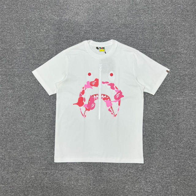 1:1 Bape Camo Shark Face Shirt White Black