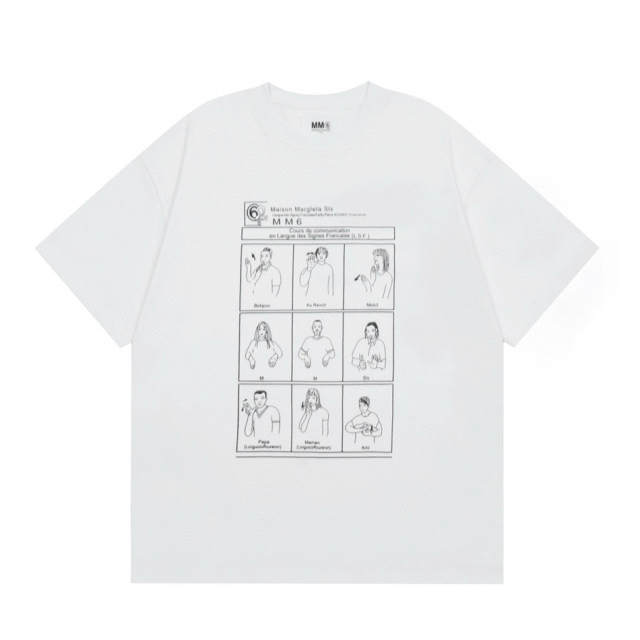 Maison Margiela MM6 T-Shirt Black White