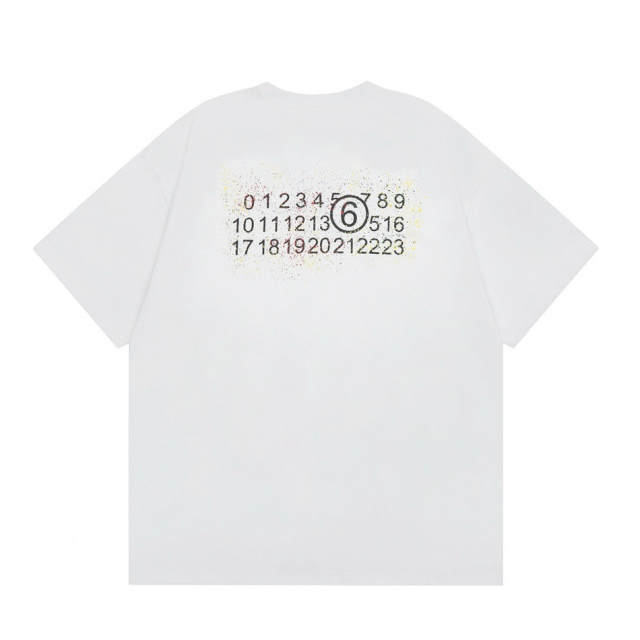 Maison Margiela MM6 Splatter Ink T-Shirt Black White