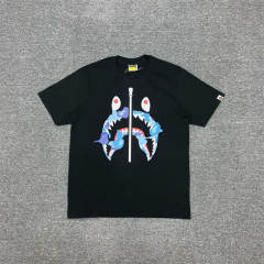 1:1 Bape Camo Shark Face Shirt White Black
