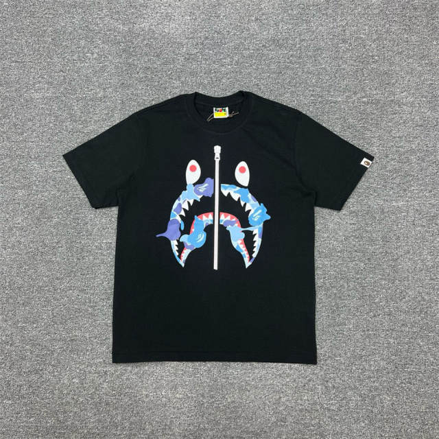 1:1 Bape Camo Shark Face Shirt White Black
