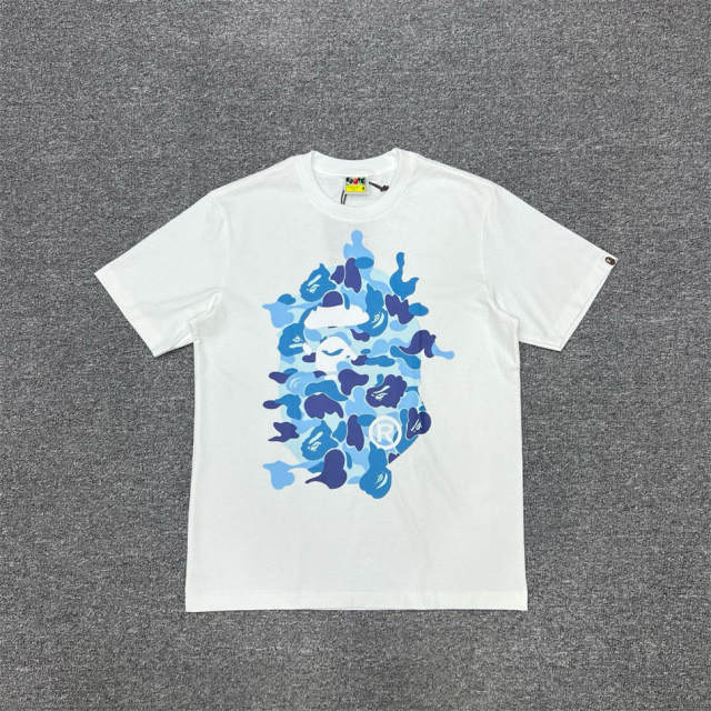 1:1 Bape Camo Shark Face Shirt White Black