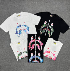 1:1 Bape Camo Shark Face Shirt White Black
