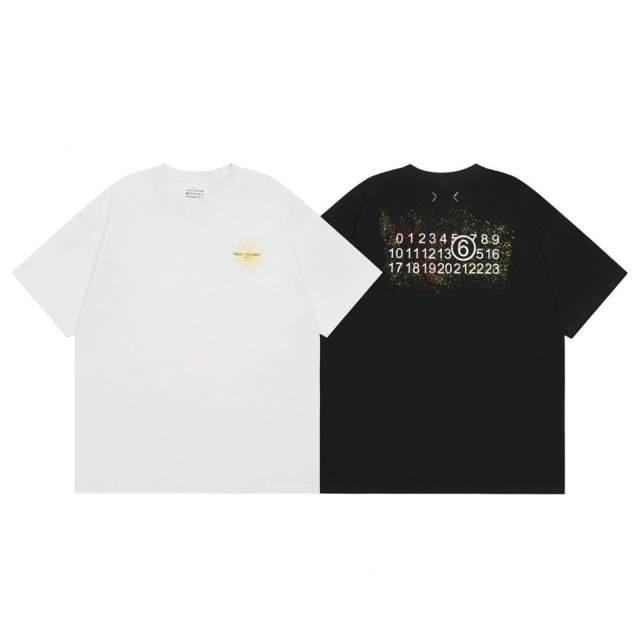 Maison Margiela MM6 Splatter Ink T-Shirt Black White