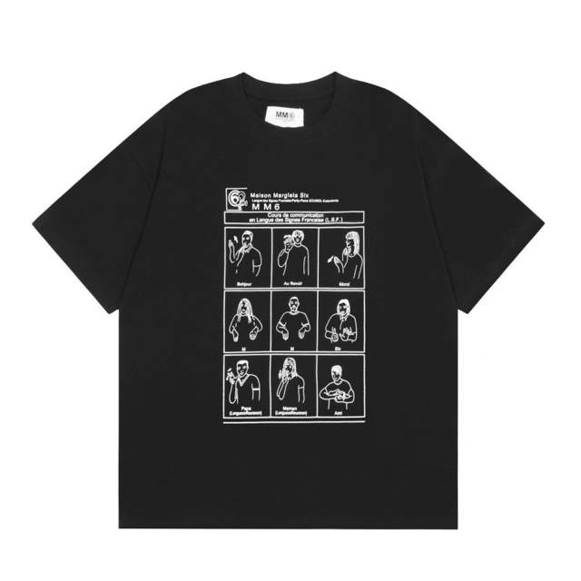Maison Margiela MM6 T-Shirt Black White