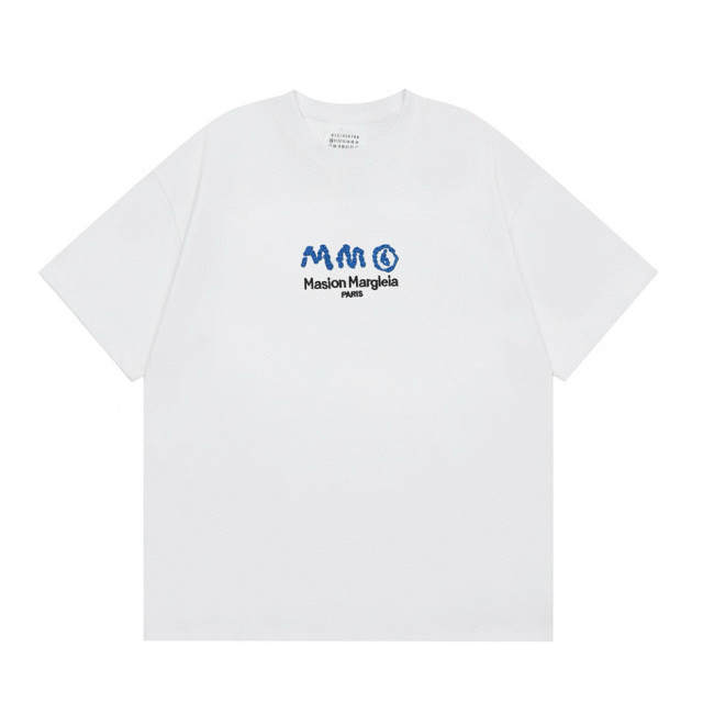Maison Margiela MM6 Embroidered Logo T-Shirt Black White