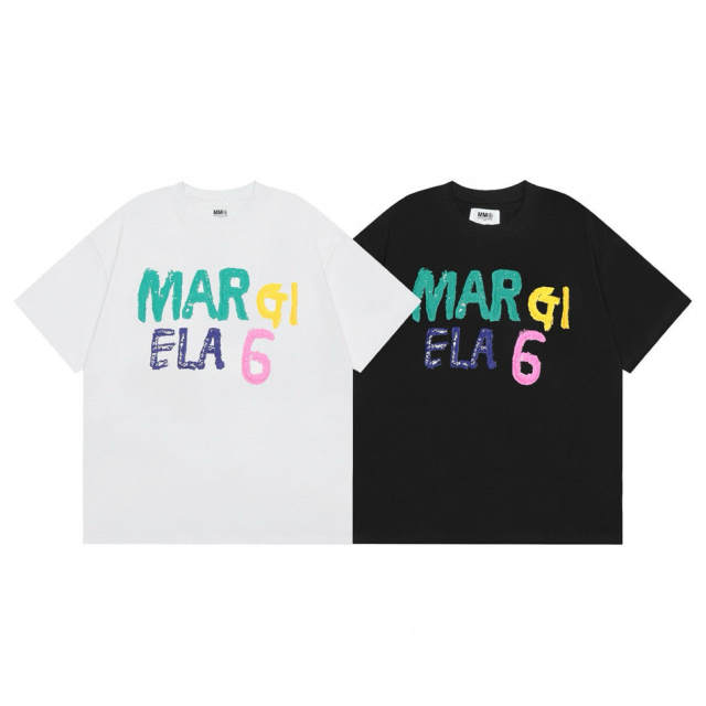 Marni Watercolor Graffiti Letters Tee T-Shirts Black White