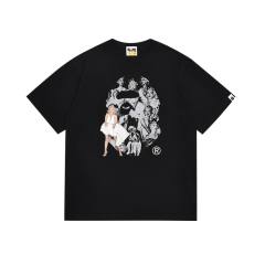 Bape A Bathing Marilyn Monroe Ape Big Logo T-Shirt Tee Black White